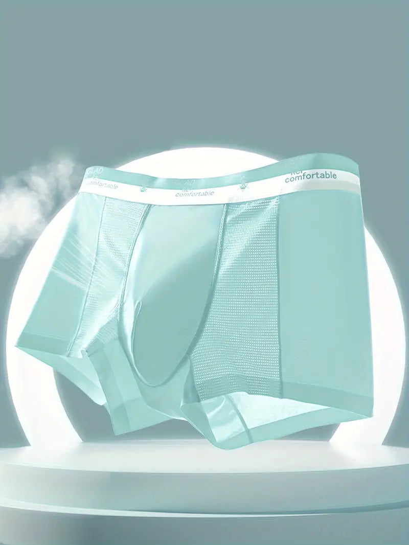Men's Fashion Ice Silk Ultra-Thin Casual Boxer Briefs Shorts (Pack Of 4)