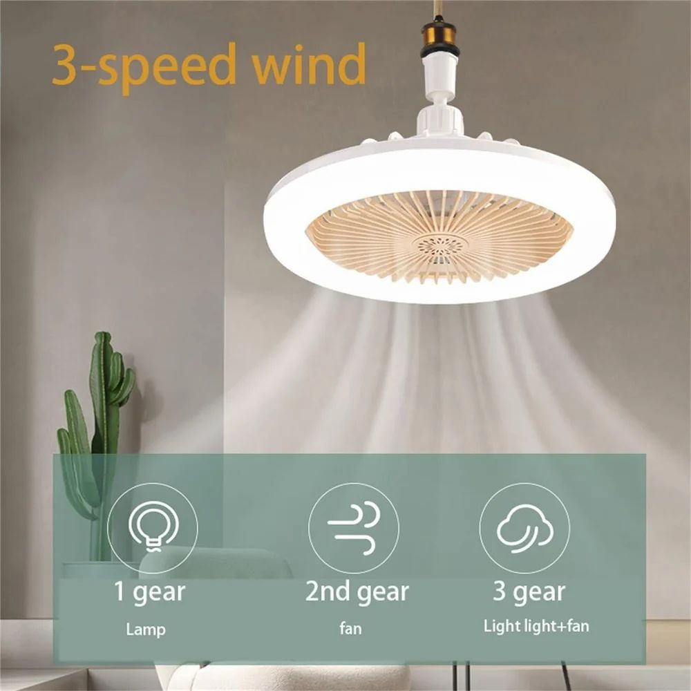 Remote Controlled 3 Blades Ceiling Fan with Light