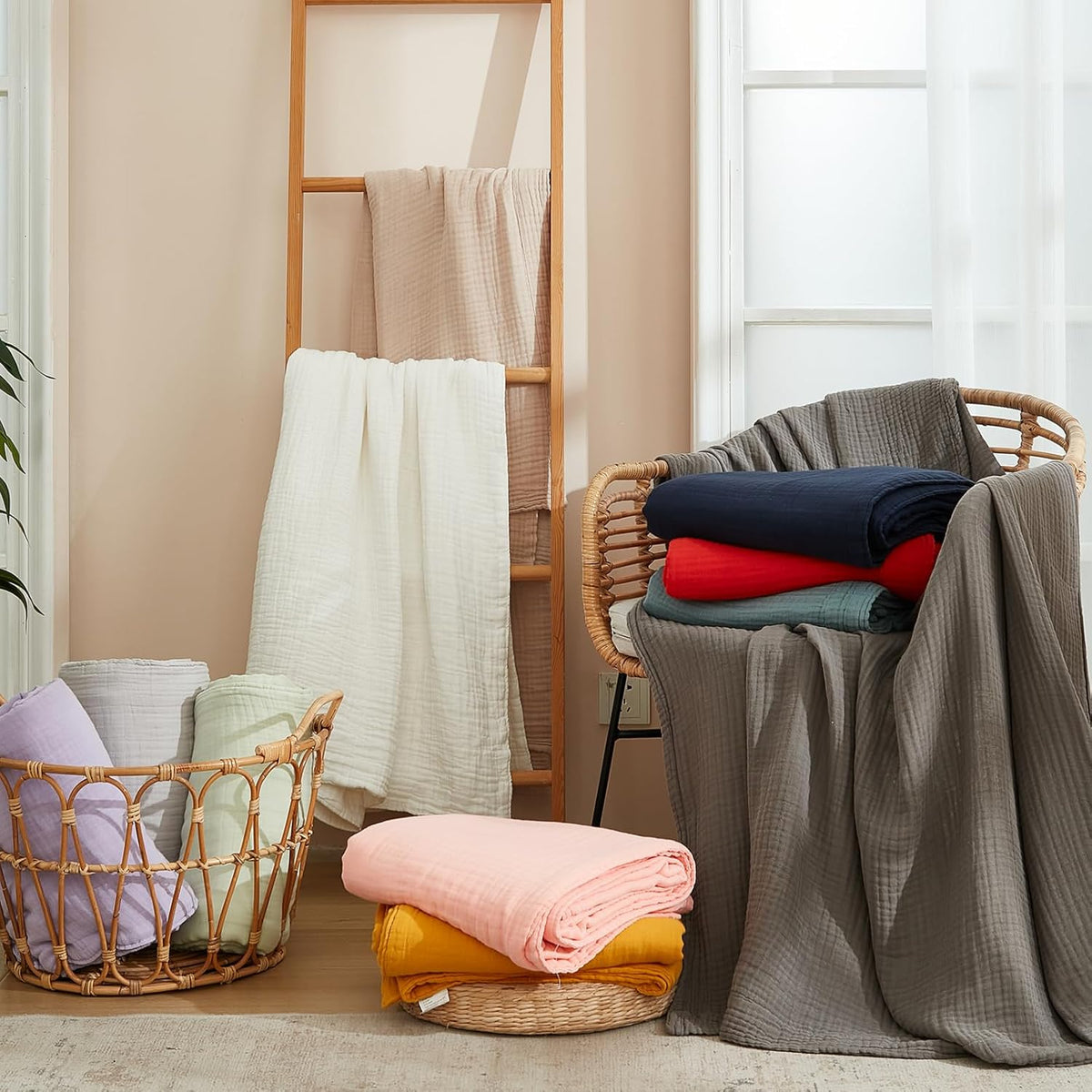Assorted Winter Warm Gauze Blanket - Queen Size