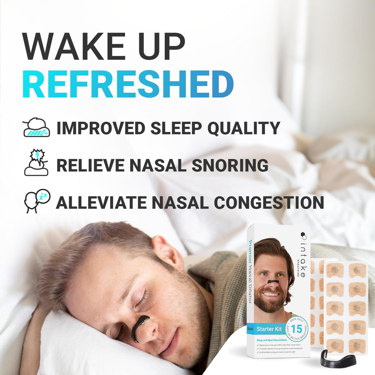 Intake Breathing Nasal Strip Starter Kit