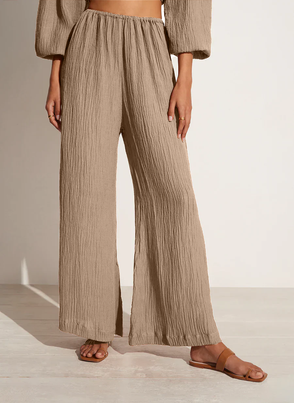 Women Chic Comfort Cotton-Linen Shirt And Trousers Co-ord Set