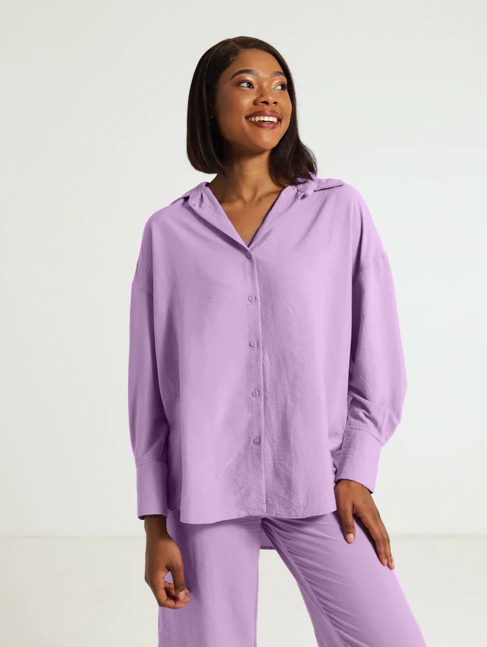 Women Chic Comfort Cotton-Linen Shirt And Trousers Co-ord Set