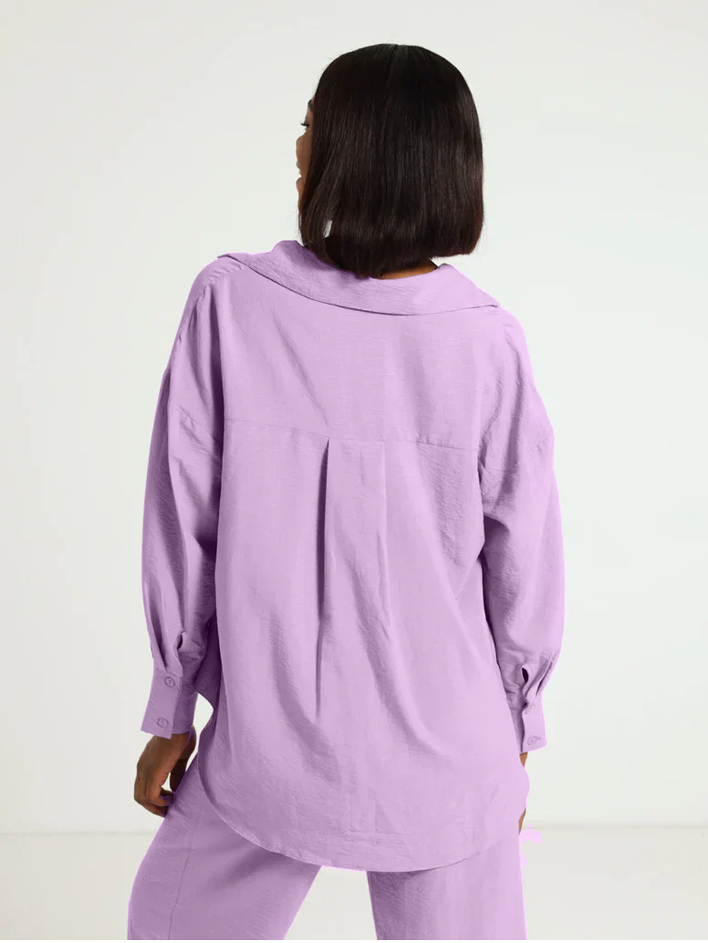 Women Chic Comfort Cotton-Linen Shirt And Trousers Co-ord Set