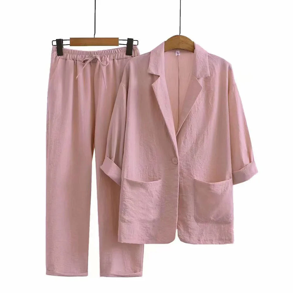 Cotton Luxe Suit