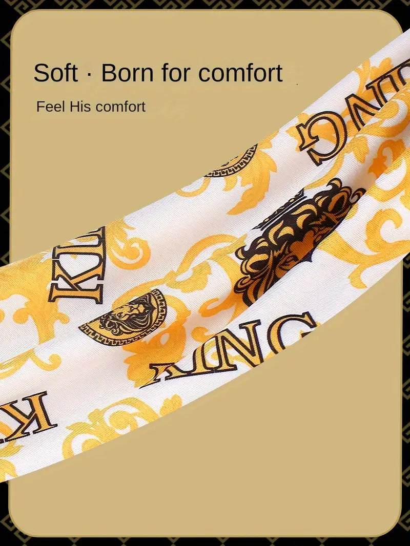Men's Luxury Style Golden Design Antibacterial Underwear (Pack Of 4)