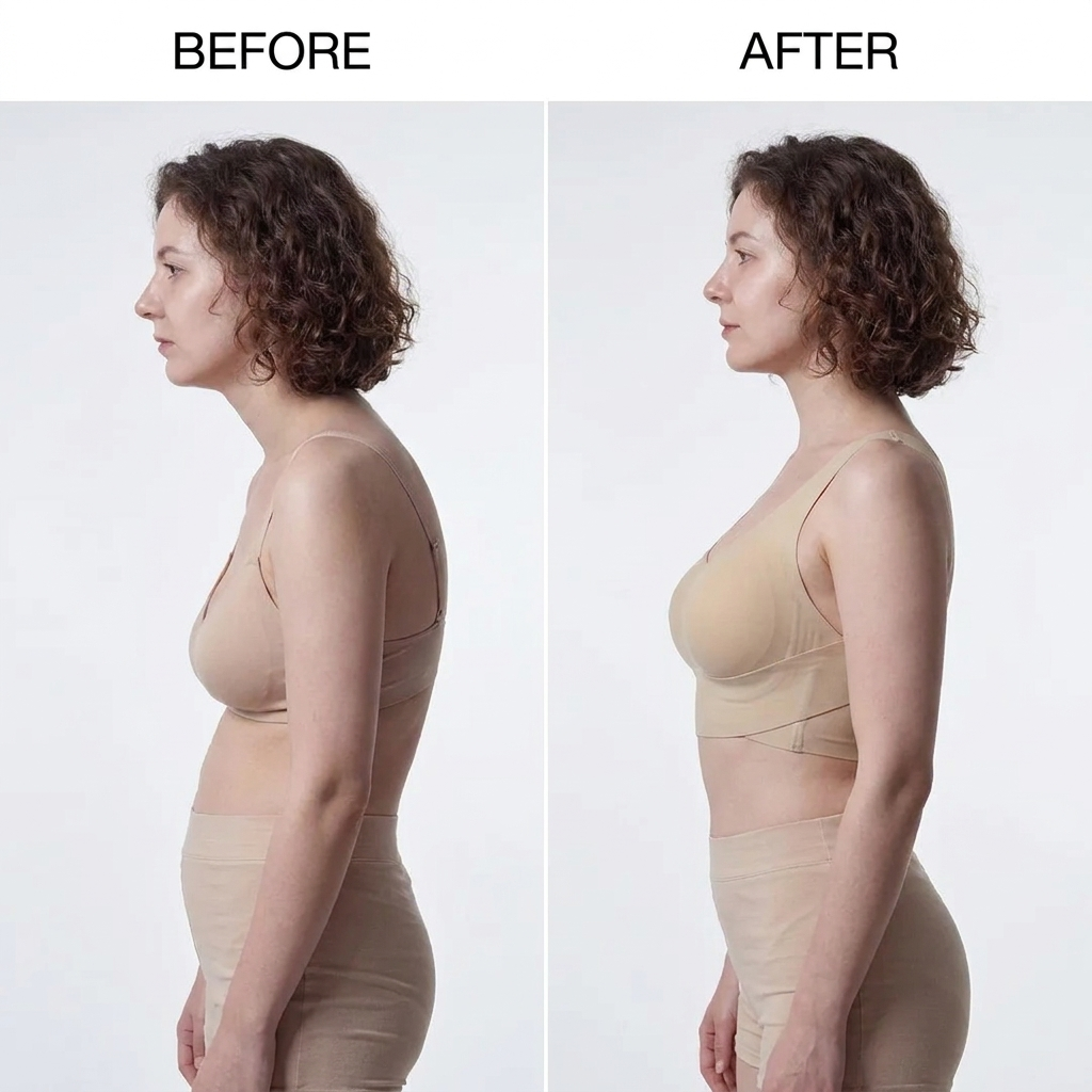 Cross-back posture support bra