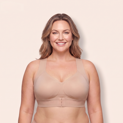Cross-back posture support bra