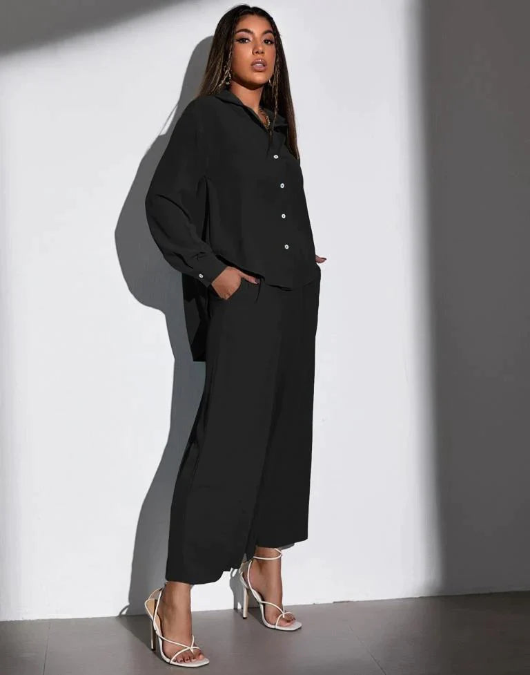 Women Casual Shirt And Trousers Co-ord Sets